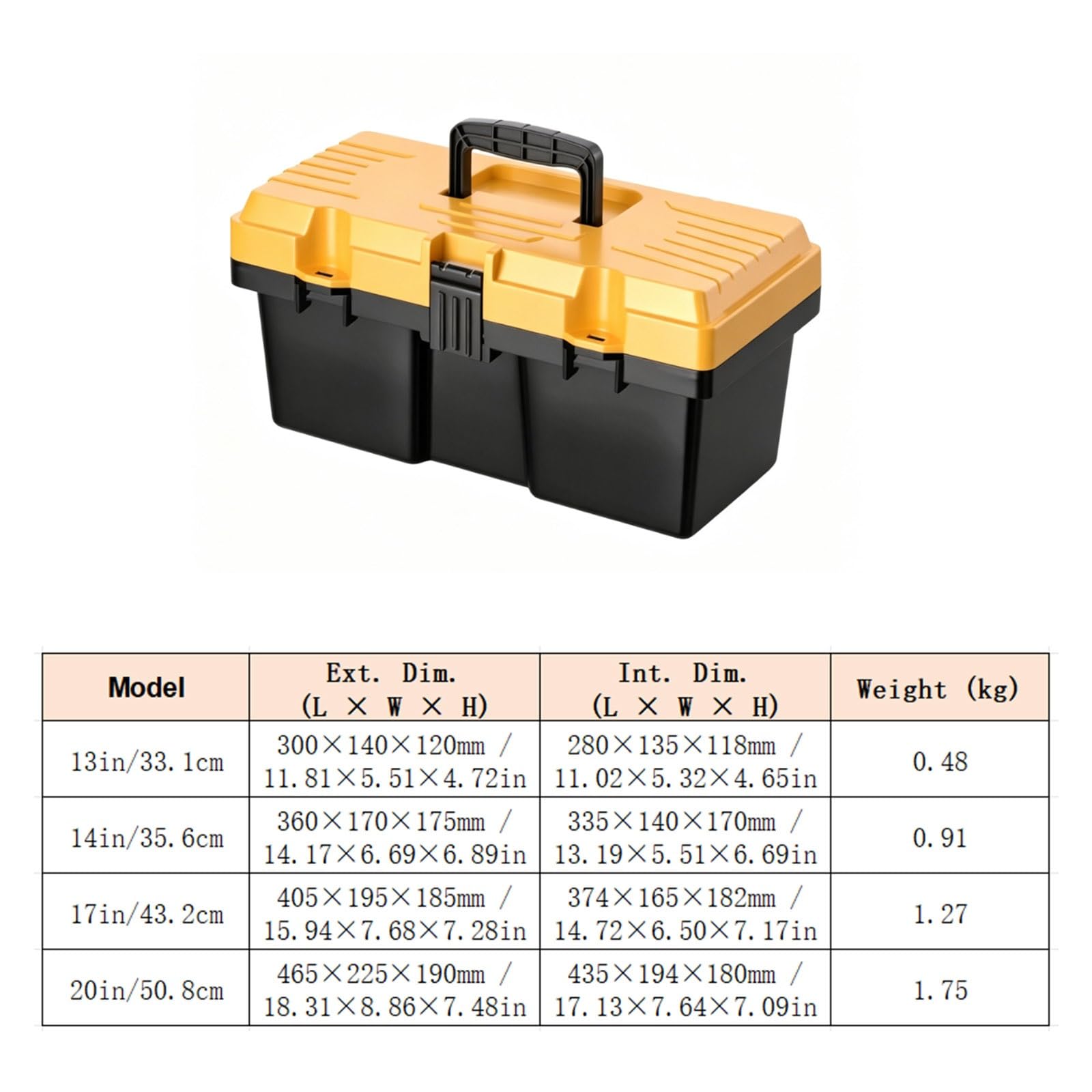Caisse à Outil avec Plateau, renforcé Boite Rangement Outils