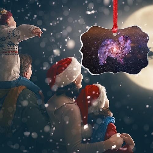 Miniatura 7 de Adorno colgante de Navidad con diseño de cielo estrellado para perro, Chow Chow, acuarela, galaxia, perro, cachorro, regalo de vacaciones, adorno