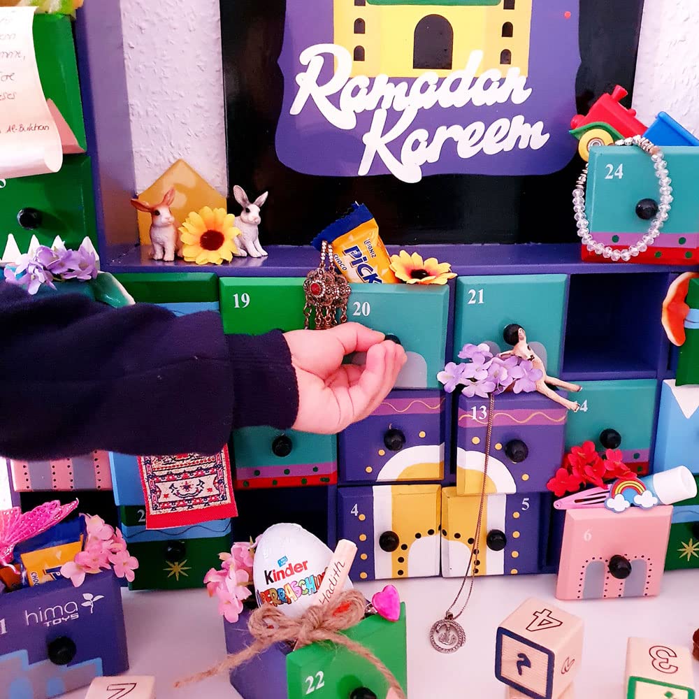 Ramadankalender für Kinder aus Holz - Adventskalender Ramadan, Himatoys, Holzspiel, Holzspielzeug, Riesen-Ramadankalender, Ramazan Takvimi, Eid Mubarak