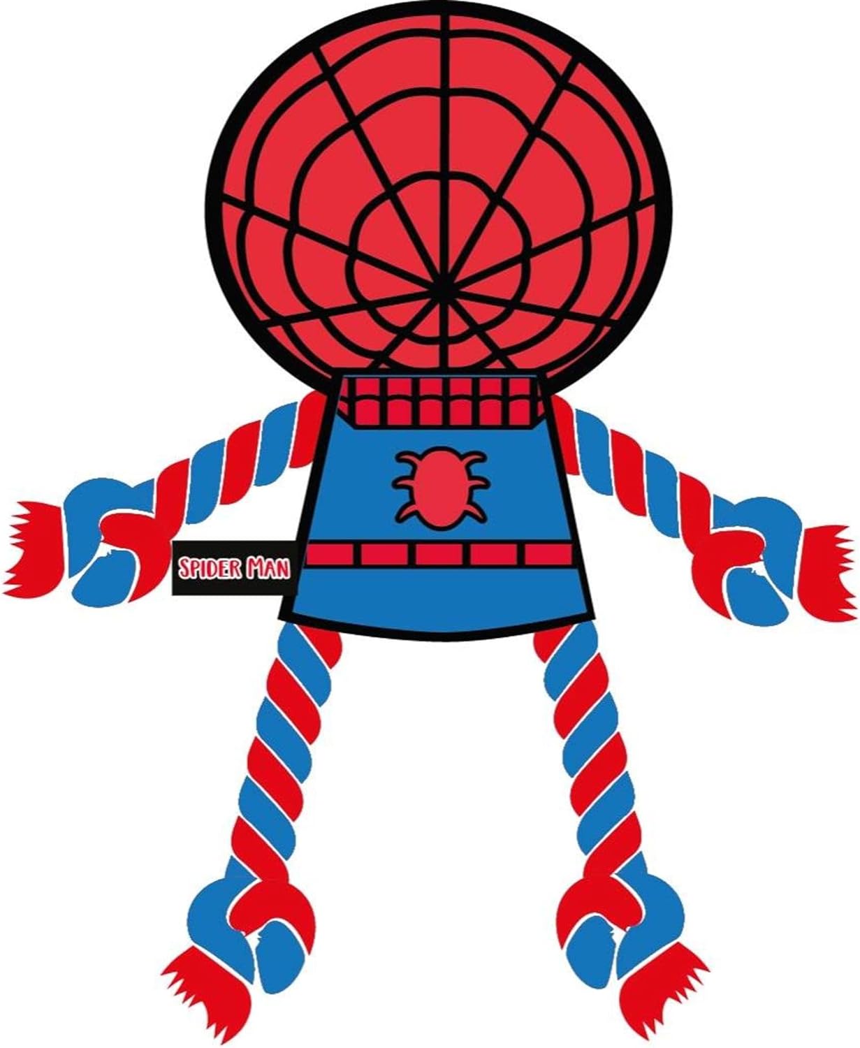 CERD LIFE'S LITTLE MOMENTS - Spiderman Dog Rope Toy - Indestructible Toys for Medium & Big Dogs - Official Marvel Licensed