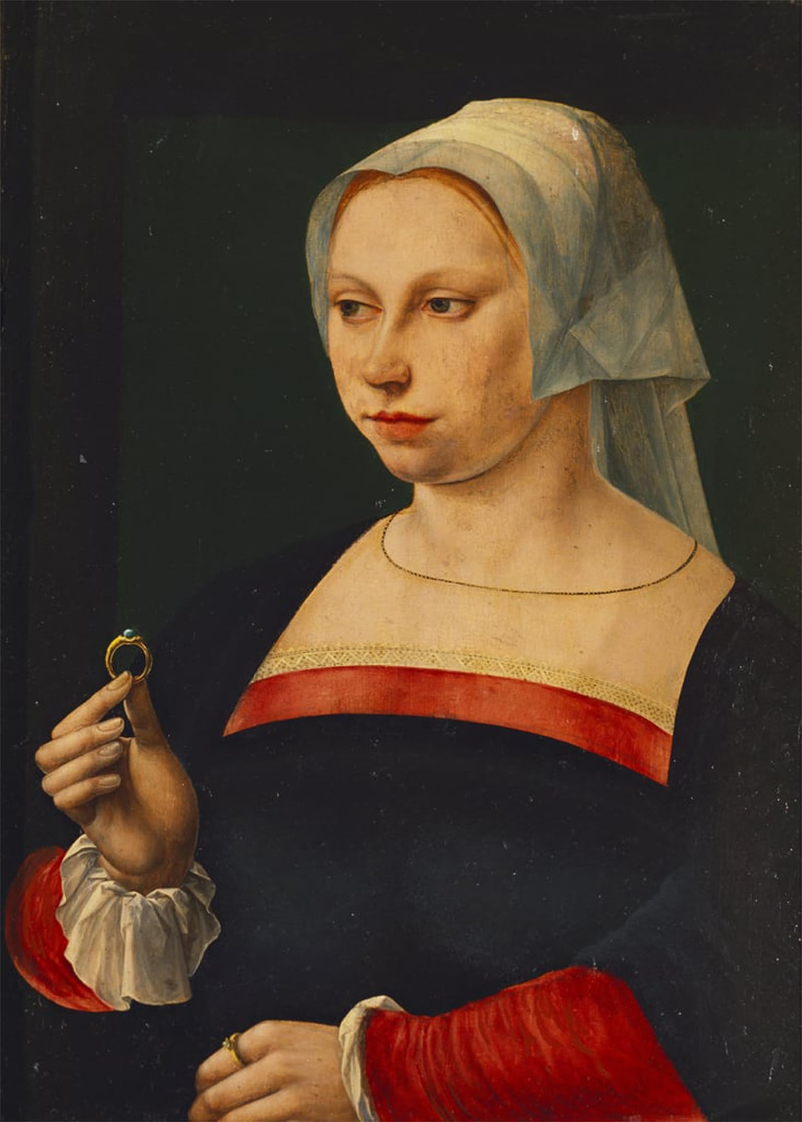ARTXLXXBN Famous Prints Artwork Pictures Poster Painting Art Portrait of a Lady Holding a by Jan Van Scorel Artwork Landscape Pictures for Home Decor 60x90cm