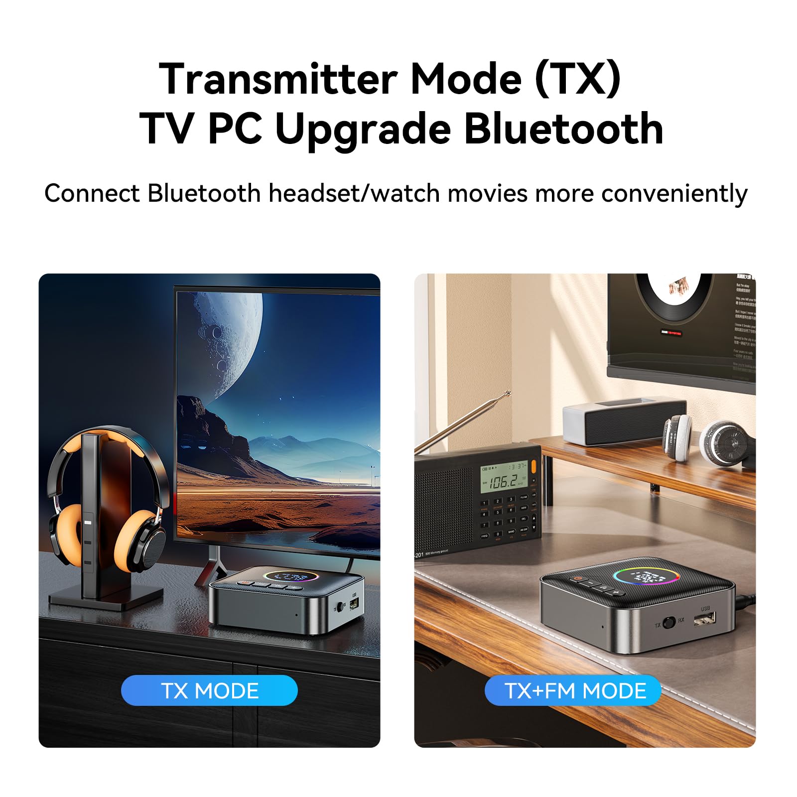 Amazon.com: MOREGAX M10 RGB Upgraded Bluetooth 5.4 Audio Receiver
