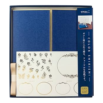RS324のカラー新品未開封& 開封済み未使用、箱なし325のカラーです Amazon | ミドリ 色紙 シール付 カラー色紙 箱入 紺 33214006