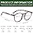 Przene 3 Pack Blue Light Blocking Glasses Women/Men,Retro Round Computer Glasses Anti Eye Strain/UV/Glare, Gaming Glasses. (Black/Crystal/Transparent Amber)