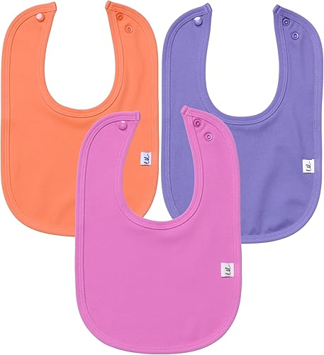 Leya & Lior Paquete de 3 baberos para bebés de secado instantáneo de alta calidad, baberos unisex StayDri para babeo y dentición