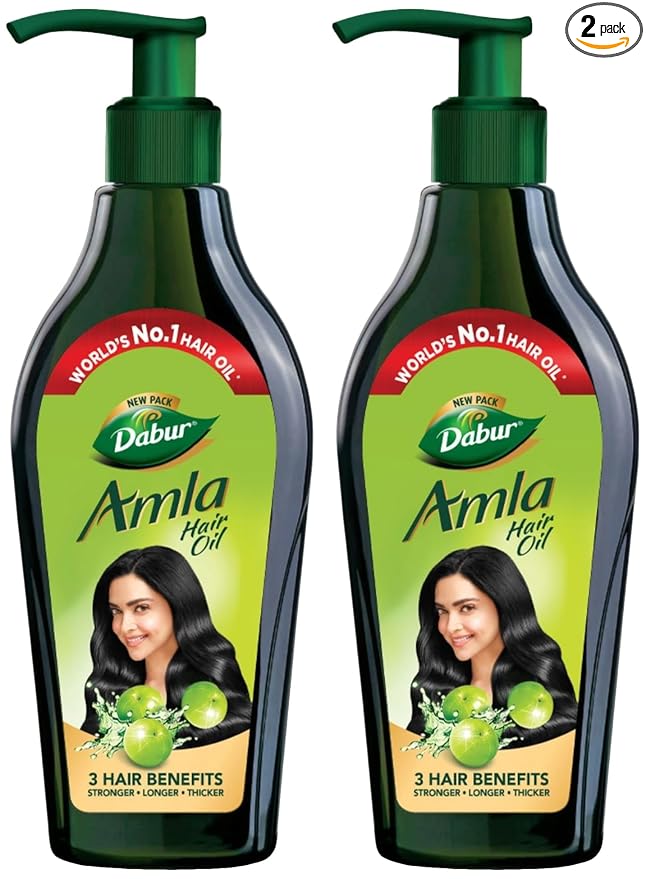 Dabur Amla Hair Oil – 550 ml | For Strong, Long and Thick hair | Nourishes Scalp | Controls Hair Fall, Strengthens Hair & Promotes Hair Growth (Pack of 2) at Rs. 358
