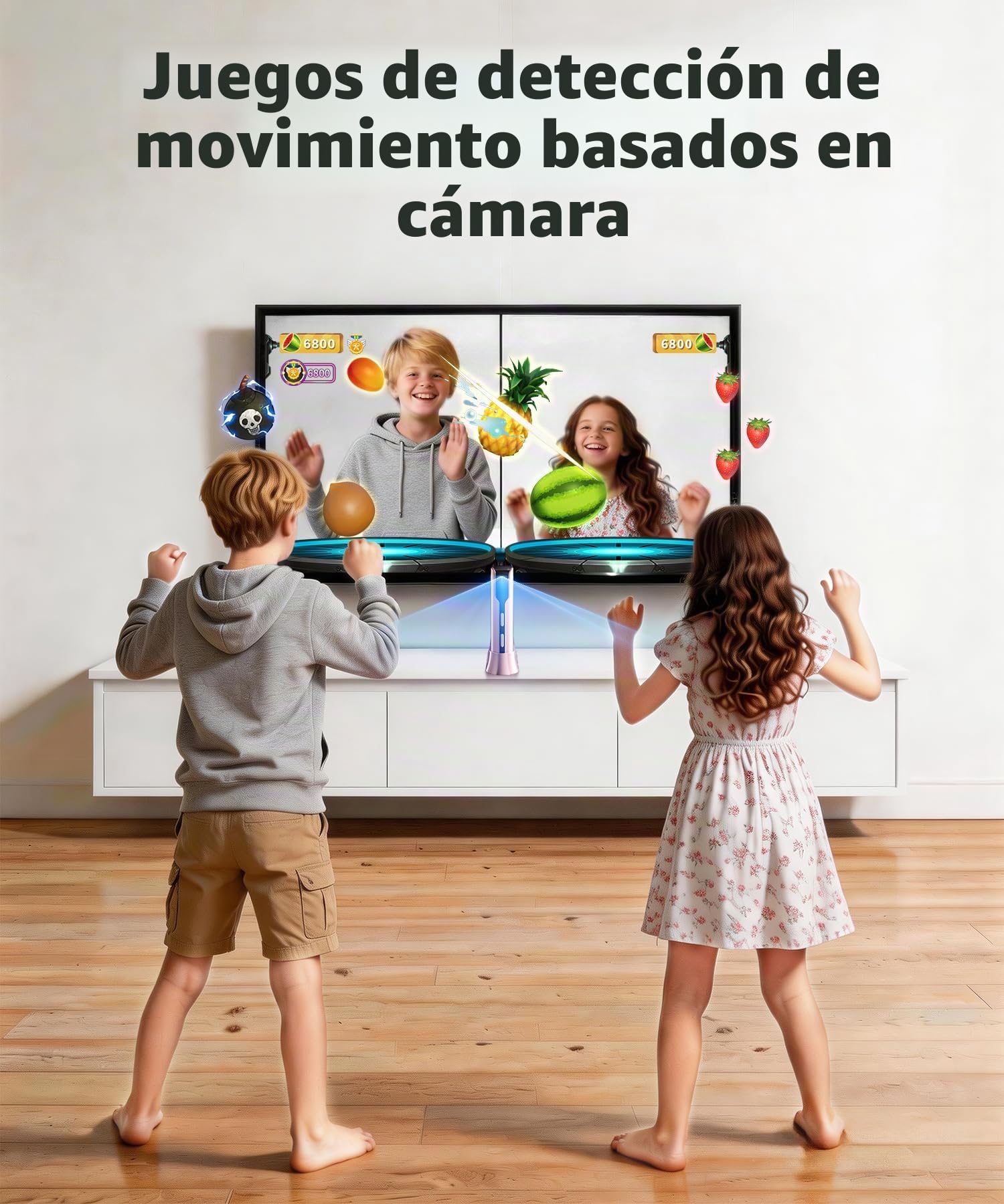 Consola de Juegos AR para Niños con Control por Movimiento, Videojuego Plug & Play para TV, Juegos Activos y Diversión Familiar para Interior