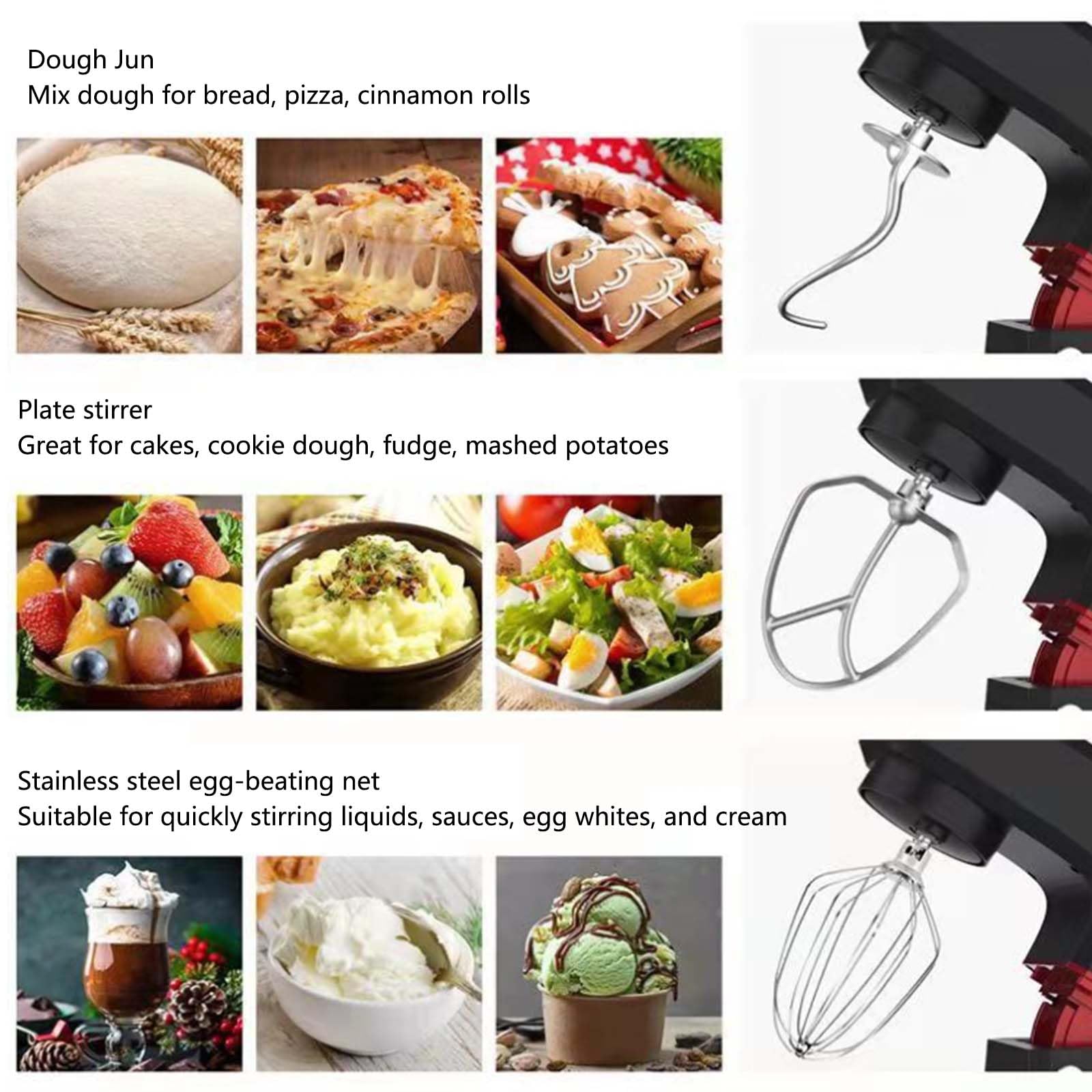 LYDZUSDP Stand Mixer,10L Electric Cake Mixer,1800W Food Mixer Dough Blender,with Bowl,Dough Kneading Machine for Most Home Cooks(Green)