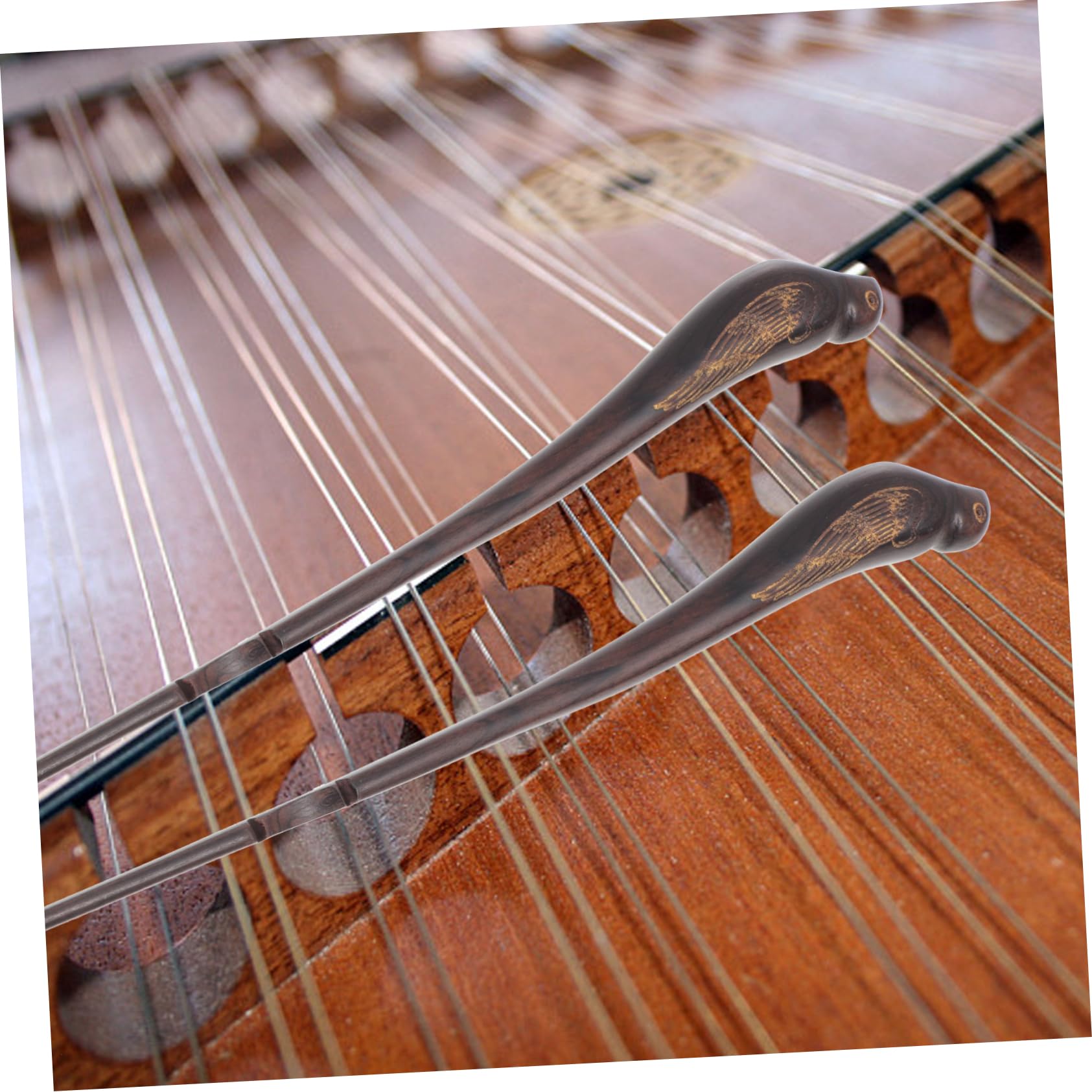 FAVOMOTO Professional Dulcimer Hammers 1 Set of Ebony Practice Bird Hammers for Dulcimer