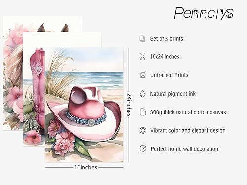 Miniatura 54 de Arte de pared bohemio con margaritas, decoración de pared de lienzo de montaña, impresiones abstractas de flores silvestres, puesta de sol, arte de