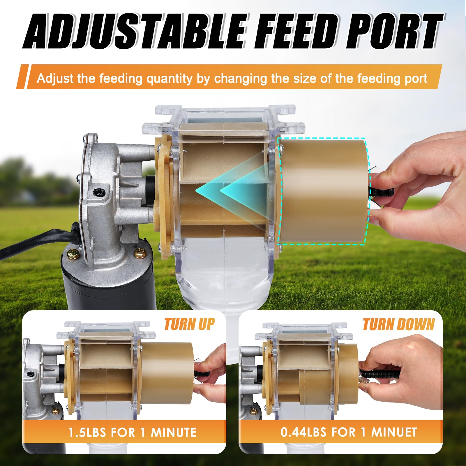 Comedero automático de pollo con temporizador, 16 grupos de comederos de aves de corral cronometrados y cuantitativos, kit dispensador de alimentos por gravedad automática para pollo, gallo,