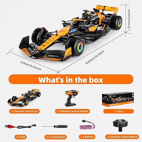 Miniatura 6 de MIEBELY Auténtico auto de control remoto McLaren F1 con licencia 114  Serie de autos RC de la colección Fórmula 1 para niños y adultos  Modelo de