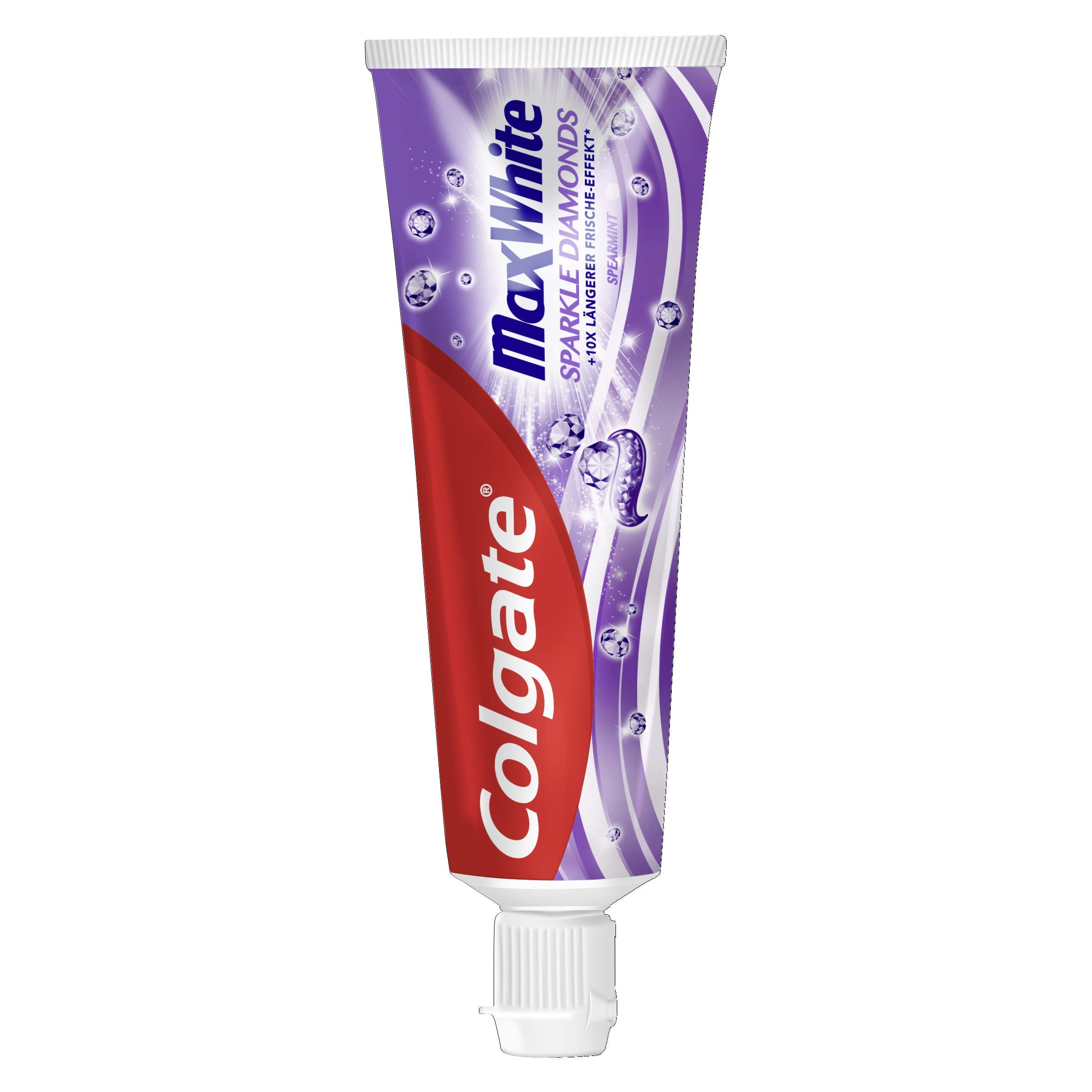 Colgate Dentifricio Max White Sparkle Diamonds 12 x 75 ml - sbiancamento dei denti ideale per denti più lisci e bianchi - ripristina lo sbiancamento naturale dei denti e rinfresca il respiro in modo