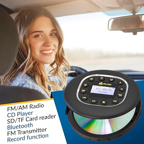 Miniatura 2 de KLIM Journey - Reproductor portátil de CD Walkman con batería de larga duración - Nuevo - con auriculares - Radio FM - Compatible con reproductor de