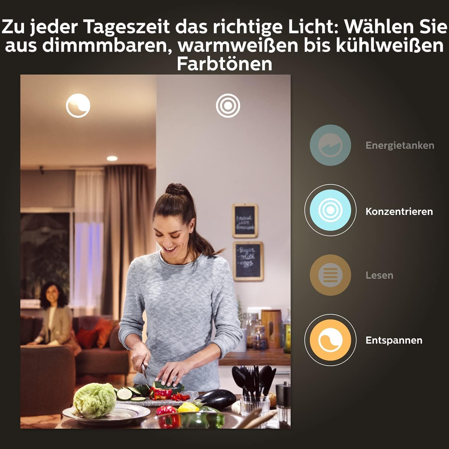 Philips Hue White & Color Ambiance Starter Set mit E27 Lampen 2-er Pack (1100), Smart Button + Hue Bridge, 16 Mio. Farben per Sprache und App steuerbar