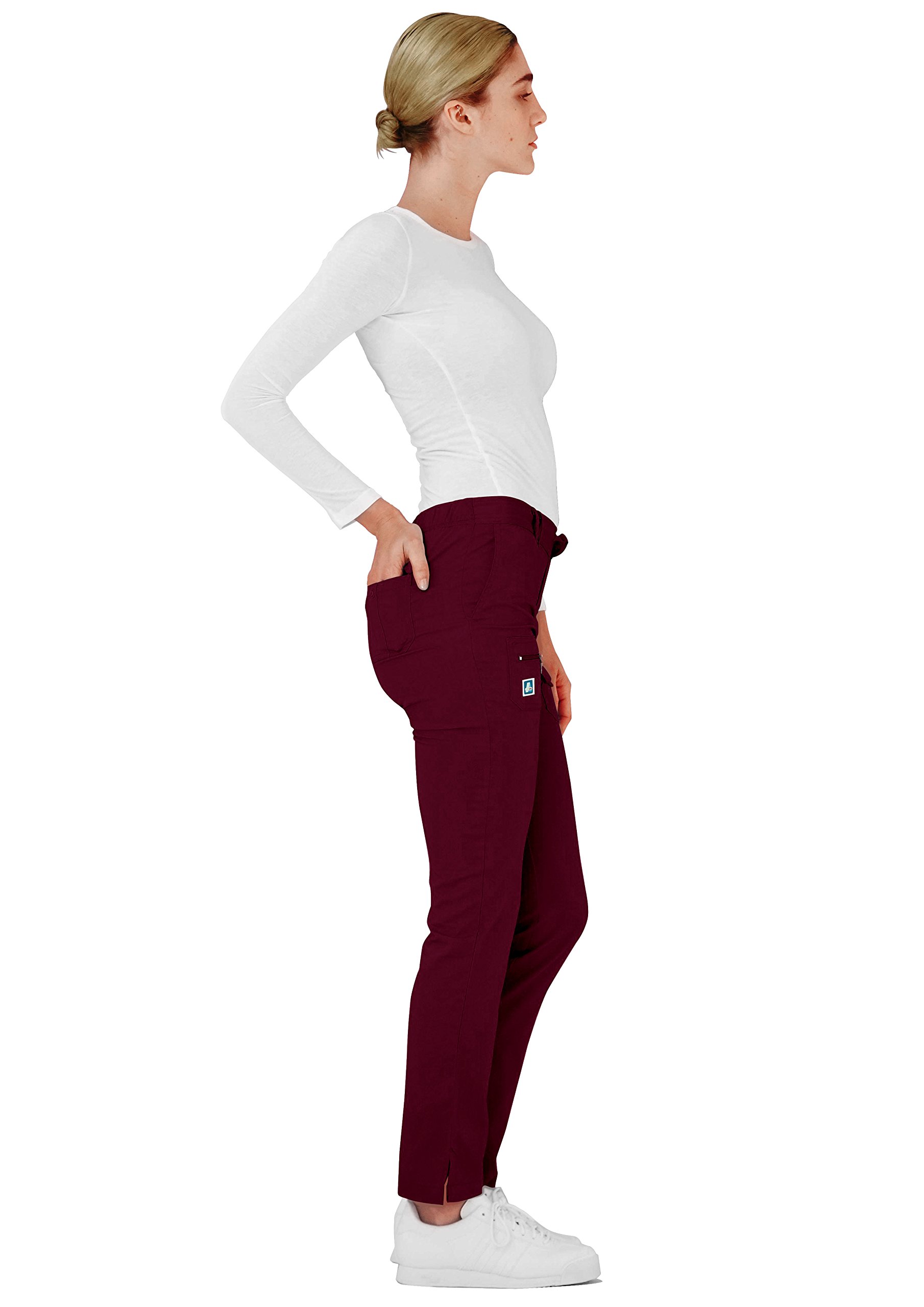 Adar Pro Prendas médicas para Mujer Pantalón médico Skinny de Yoga