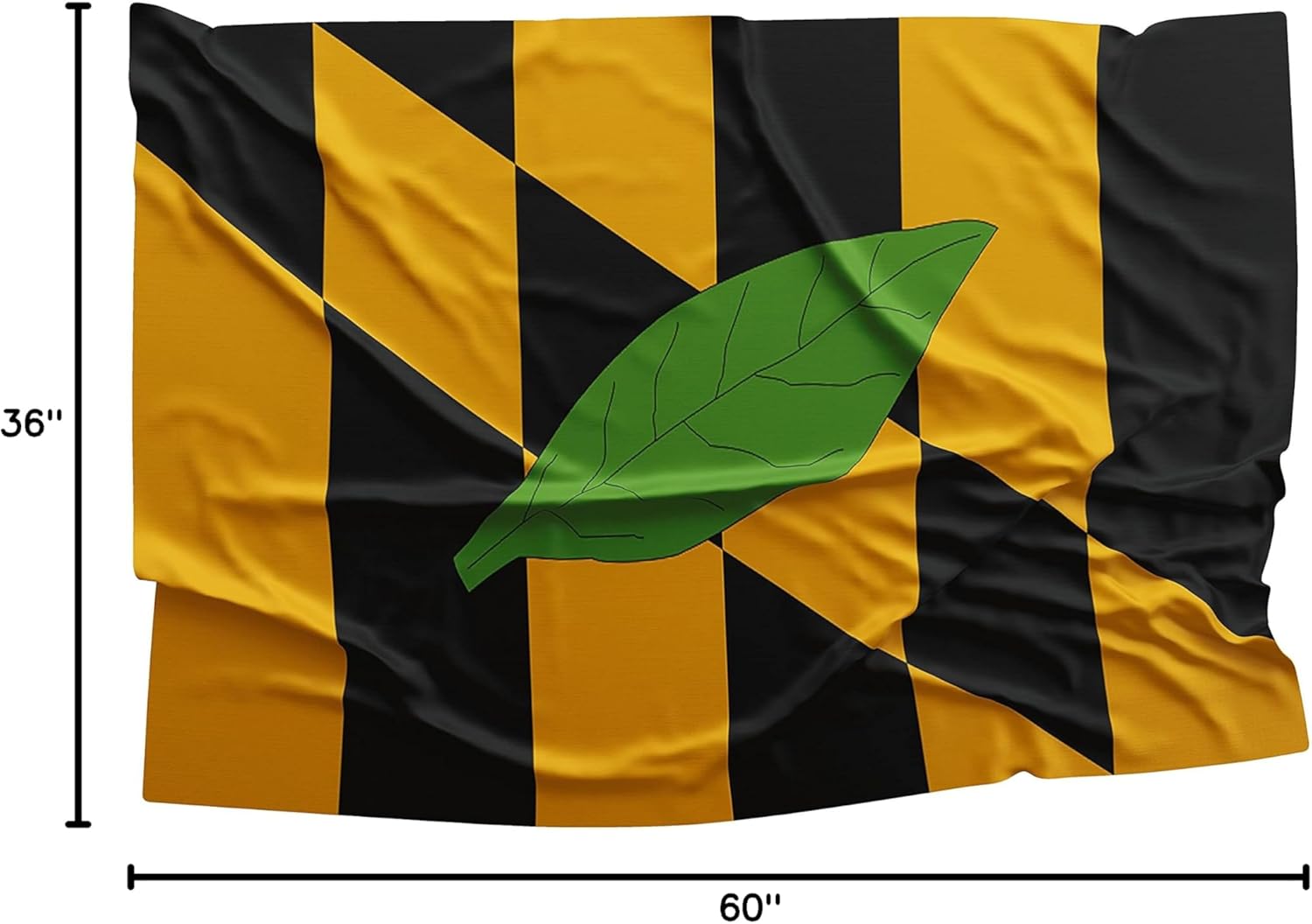 Calvert County Maryland 3x5 Feet Flag Banner - Vibrant, lightweight & Vivid Color Brass Grommets, 150D Quality Nylon with Double-Stitched Edge, Perfect for Hiking, Christmas Day & Camping, 36"L x 60"W