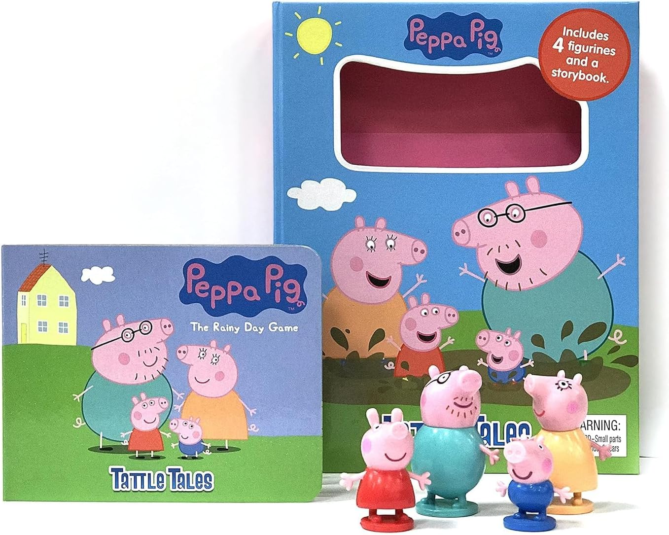 Peppa Pig Tattle Tales - Activity Books for kids, 12-page storybook, 4 figurines
