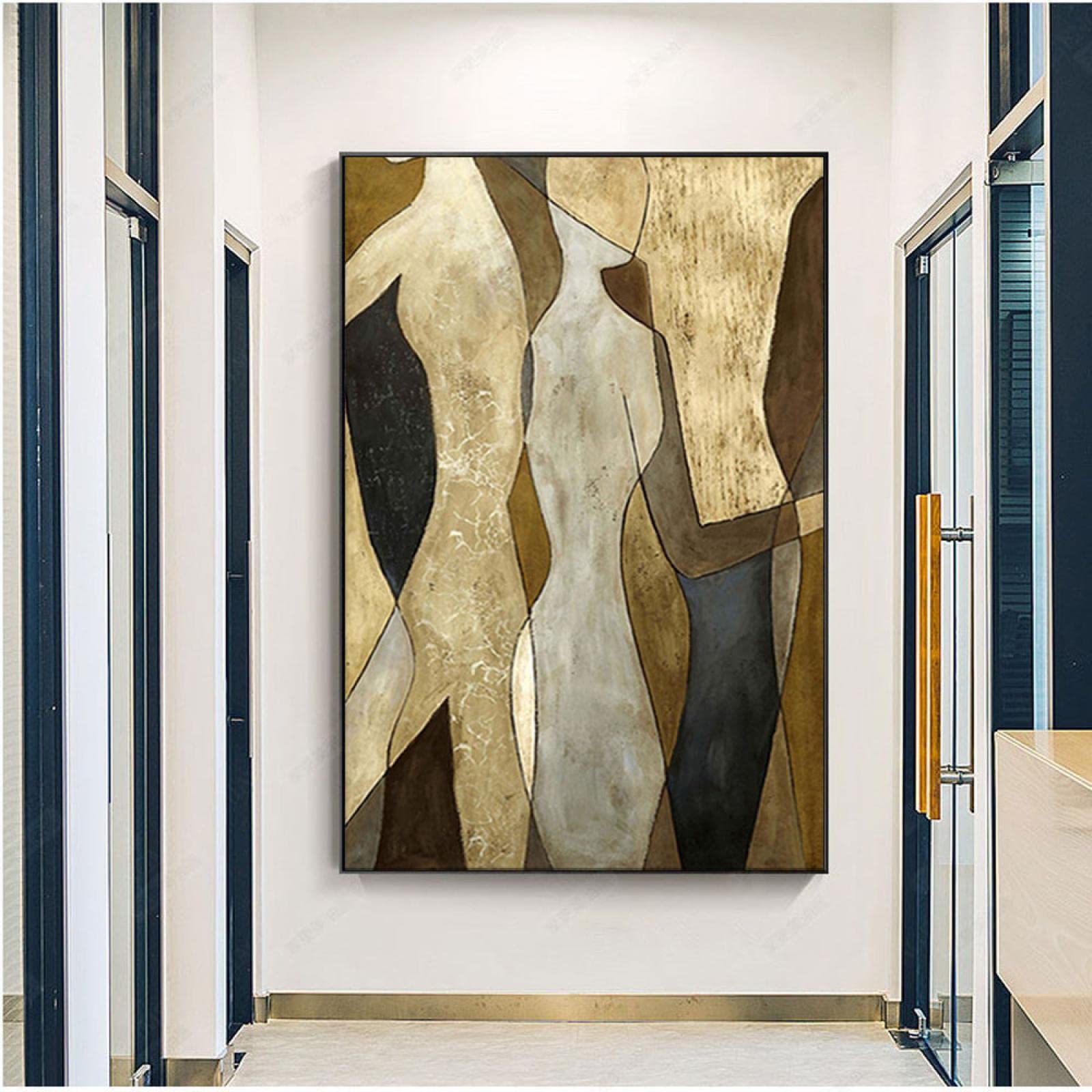 Amazon.co.jp: ピカソ絵画抽象図壁画アート金箔テクスチャキャンバス