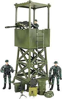 Click N' Play Military Lookout Watch Tower 16 Piece Play Set with Accessories. - coolthings.us