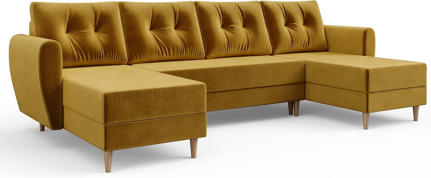 Buy Blisswood Sofa Bed With Storage U Shape Corner Sofa Set Solid Wood