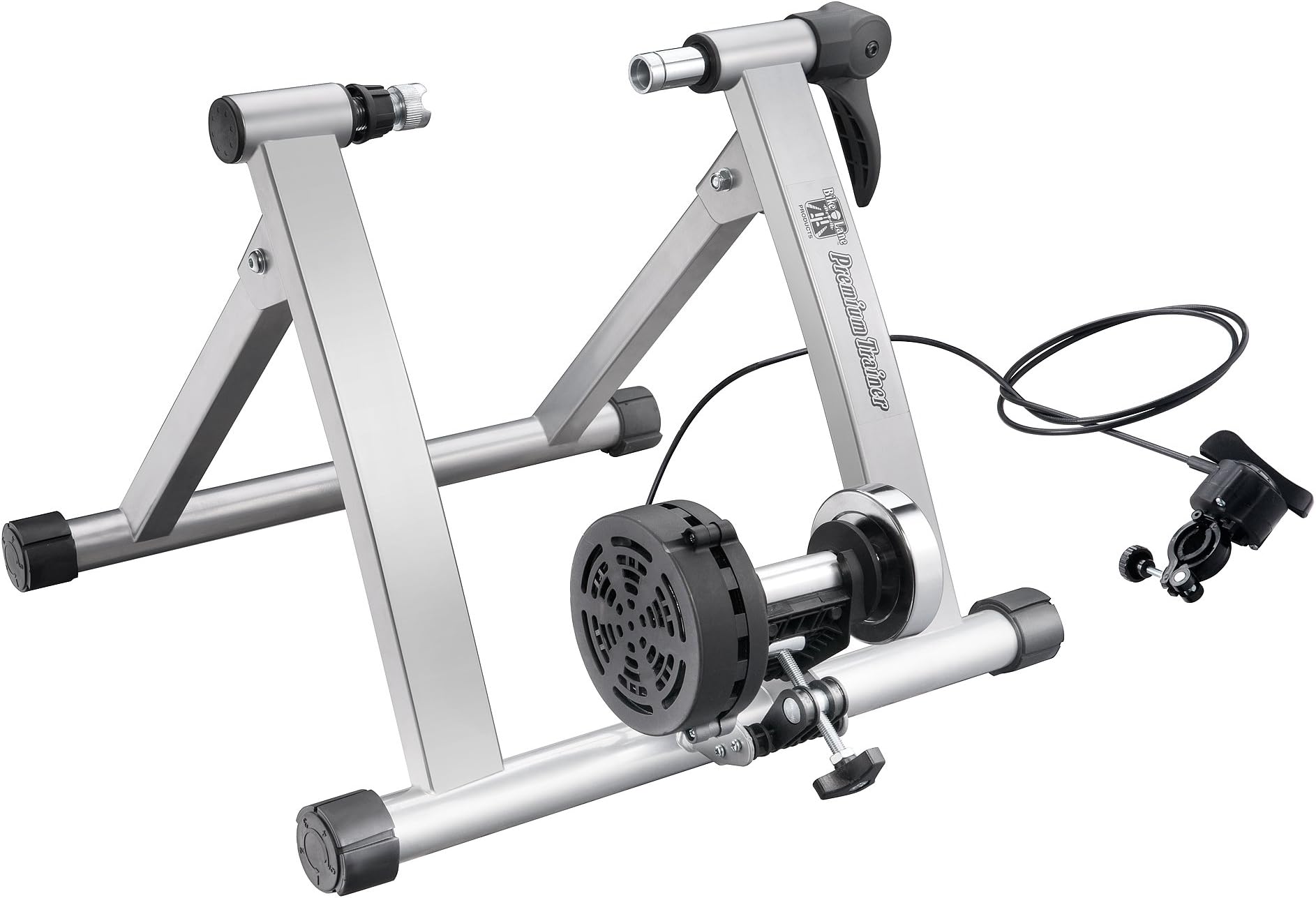 Indoor Bike Trainer โ Convert Mountain, Road, or Beach Bicycle into a Stationary Exercise Bicycle for Indoor Riding All Year Round by Bike Lane (Silver)