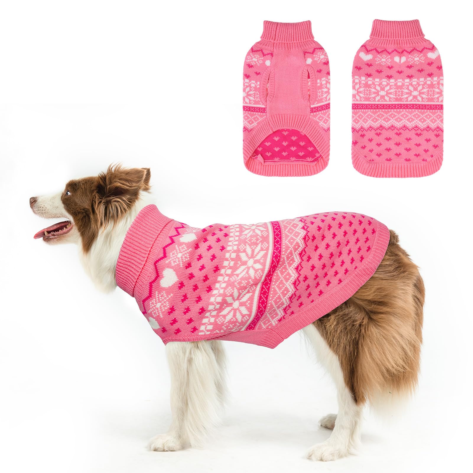 SCENEREAL Dog Sweaters for Large Medium Small Dogs Soft, Warm Turtleneck Puppy Clothes Sweatshirt