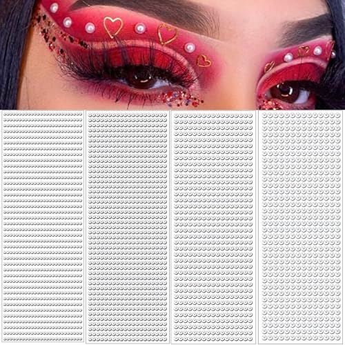 1792 piezas de gemas para manualidades, calcomanías de diamantes de imitación para rostro, ojos, cabello, uñas, maquillaje y manualidades,