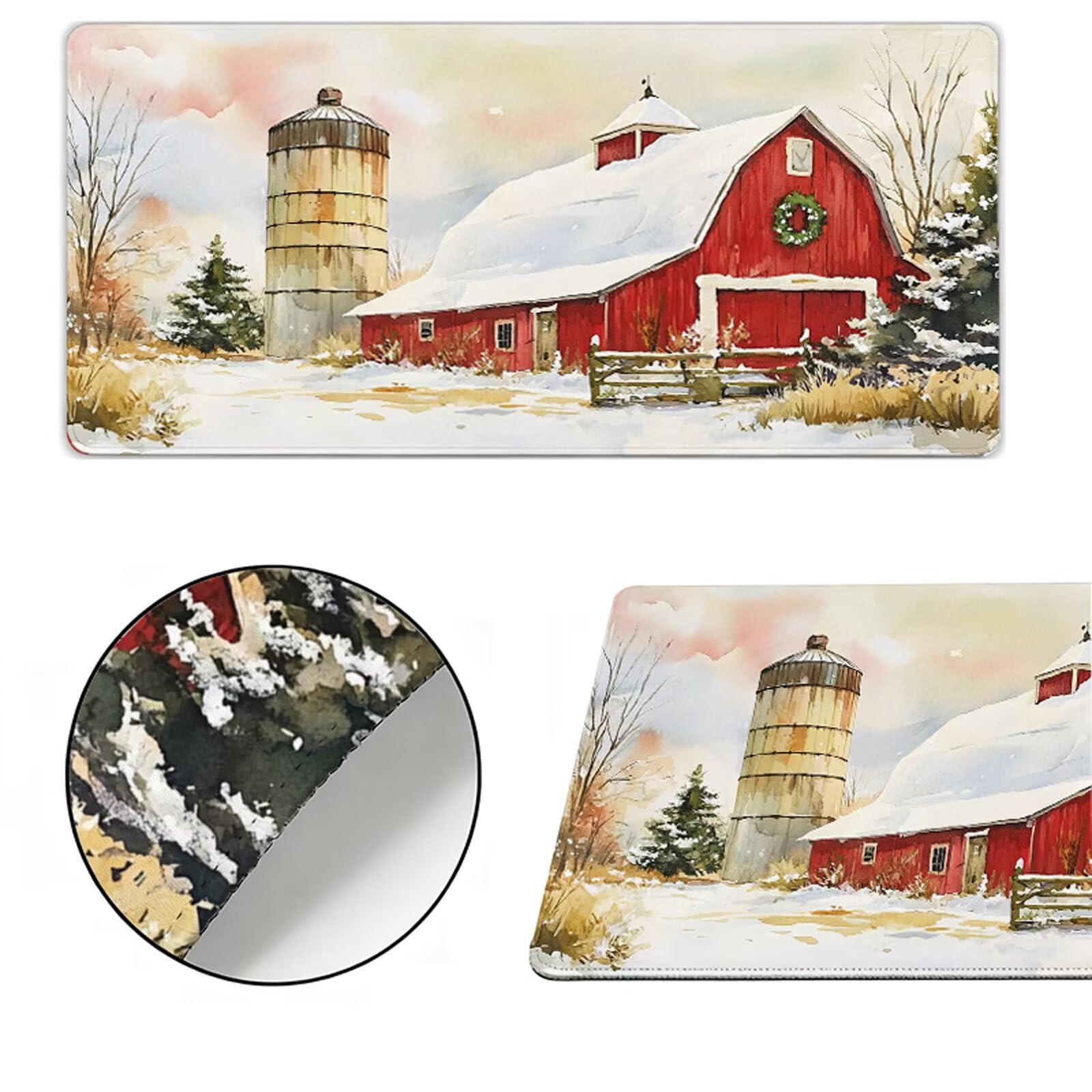 Podkładka pod mysz XXL 1200x600x3mm podkładka pod mysz zimowa twarda podkładka pod mysz poprawia precyzję i szybkość, wodoodporne antypoślizgowe, szyte krawędzie, akcesoria do gier, komputer, prezent