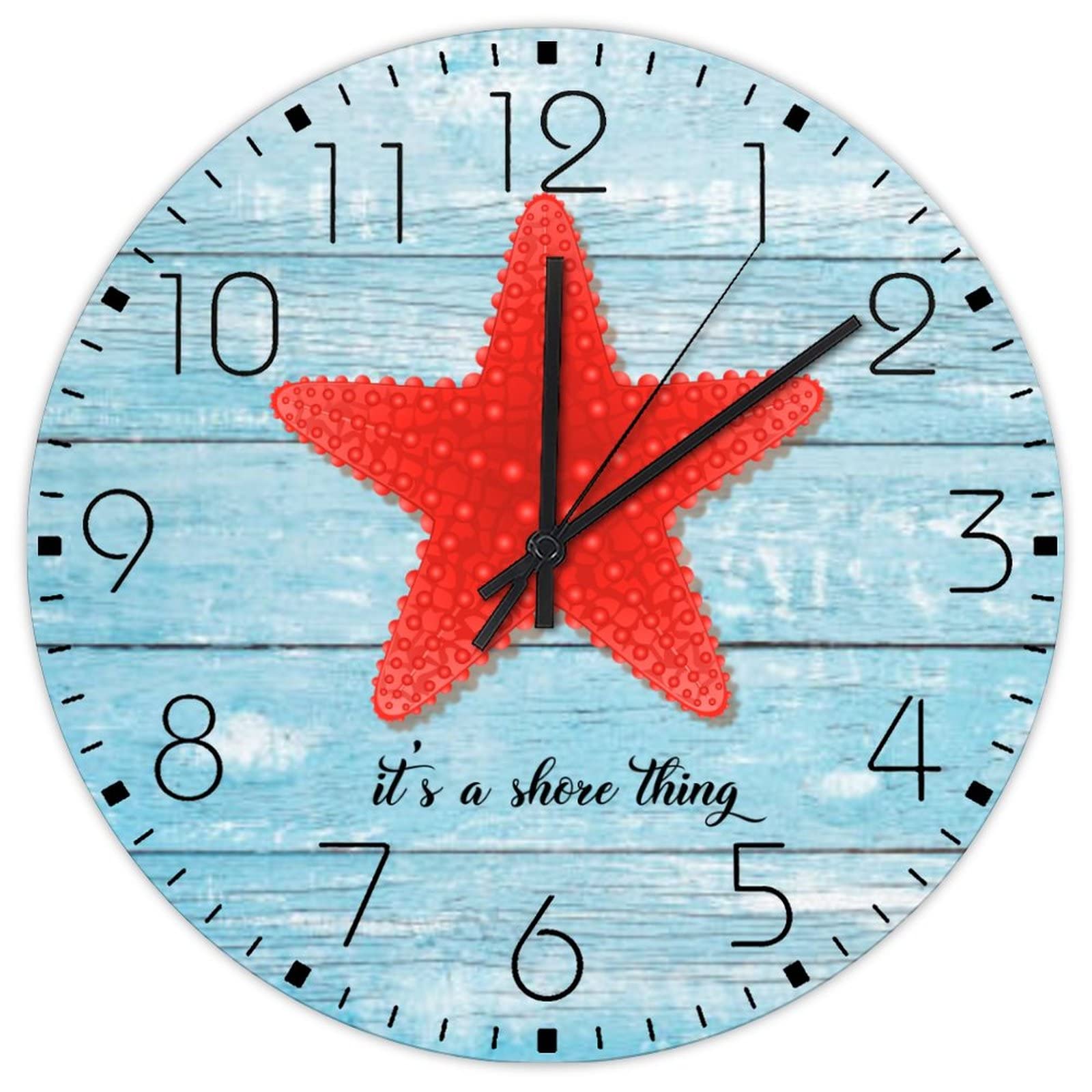 Horloge murale tropicale océan, le cadeau idéal pour amateurs de plage et style marin rétro