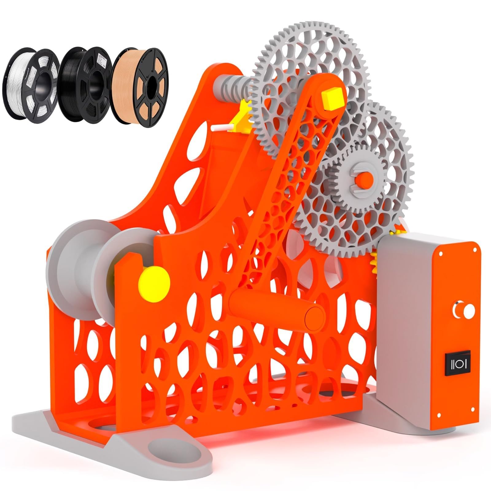 Elektryczny zwijacz szpuli do automatycznego ponownego łączenia filamentu, idealny dla entuzjastów druku 3D, spawaczy i artystów tekstyliów