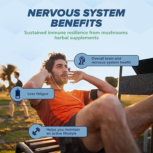 Miniatura 6 de Mezcla nootrópica de 5 hongos - 30 cápsulas, cola de pavo, reishi, extracto de hongo Maitake con alto contenido de beta-glucano y hongo melena de