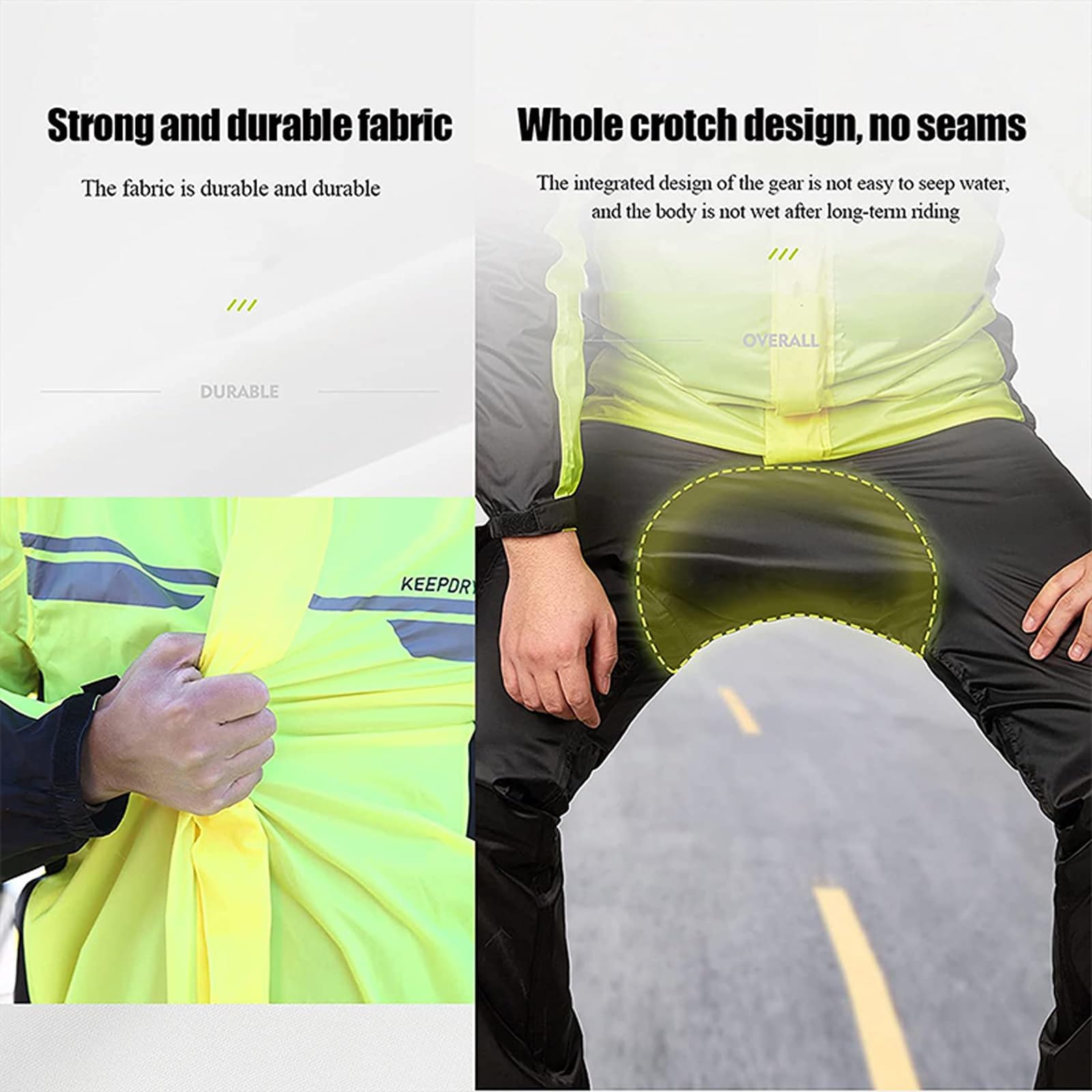Wodoodporny kombinezon motocyklowy męski kombinezon przeciwdeszczowy damski kurtka rowerowa przeciwdeszczowa spodnie z pokrowcem, lekki wodoodporny wiatroszczelny oddychający motocykl jazda