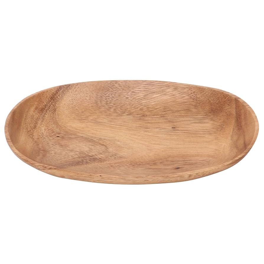 木製楕円形器 楽天市場】TaKuMi Craft 木製楕円皿 Mサイズ 24×19×2.5cm 食器