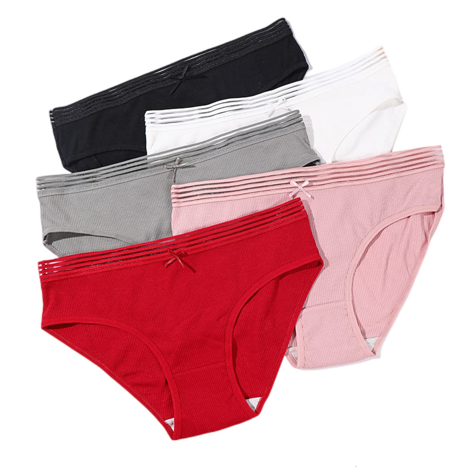 Slip Donna 3Pcs Womens Cotton Mutandine S-4Xl-White,S 40Kg-50Kg