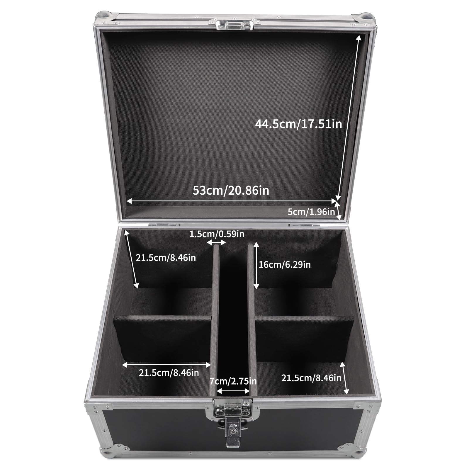 Flightcase Transportcase Laden 4 Stück, für Pyrotechnikmaschinen Cold Spark Feuerwerksmaschine Stage Spezialeffekt Machine, 59 * 51 * 32cm