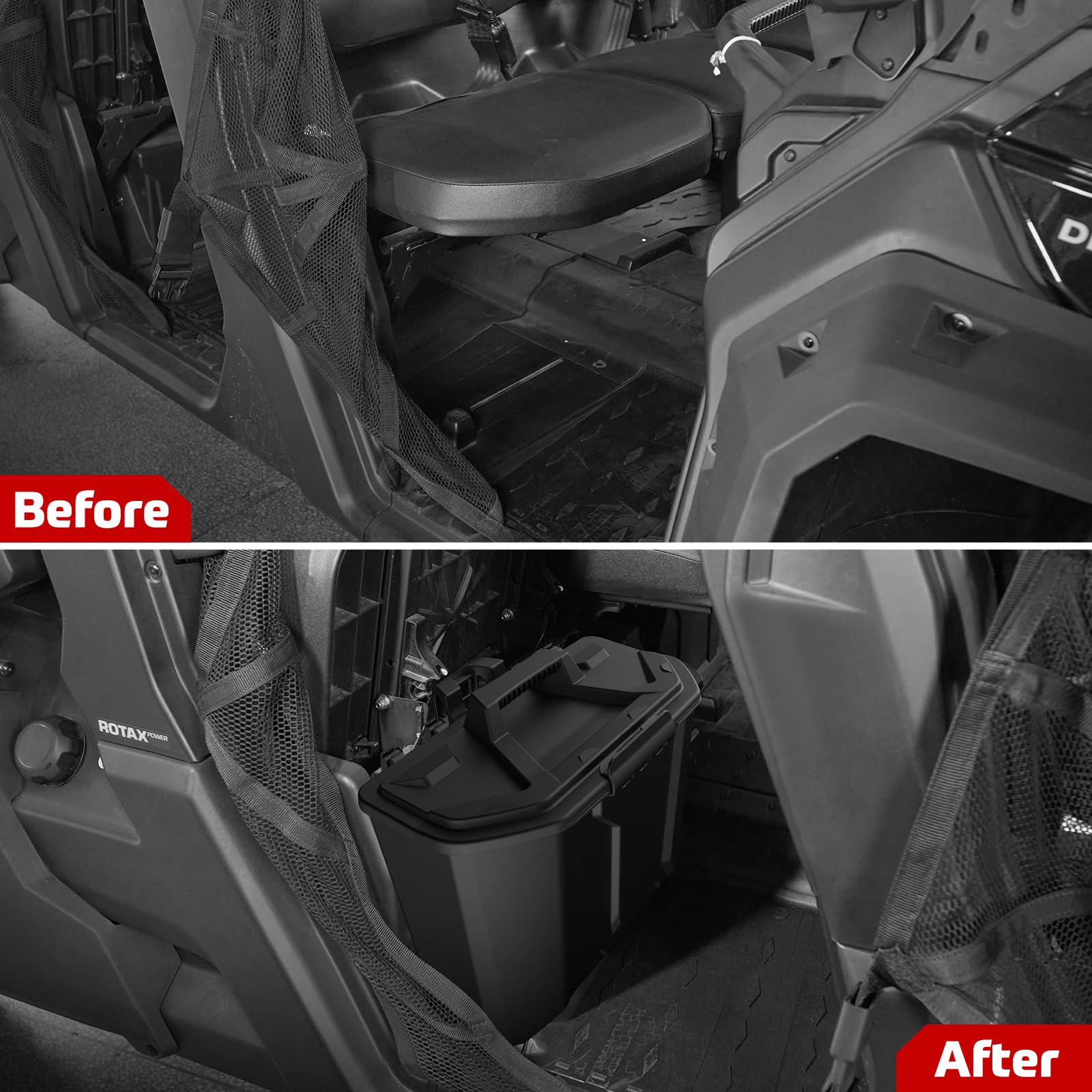 Can Am Defender - Caja de almacenamiento para debajo del asiento, contenedor de almacenamiento extraíble para Can Am HD5 HD7 HD8 HD9 HD10 MAX 2016-2024 accesorios, repuesto #715003314