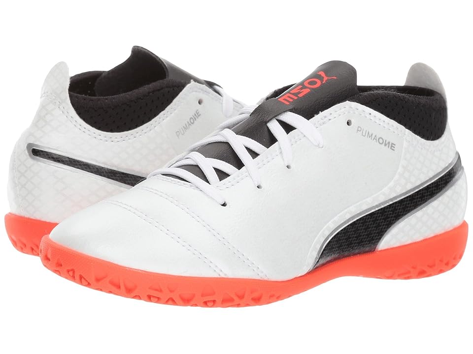 

Puma Kids ONE 17.4 IT (Little Kid/Big Kid) (Puma White/Puma Black/Fiery Coral) Kids Shoes