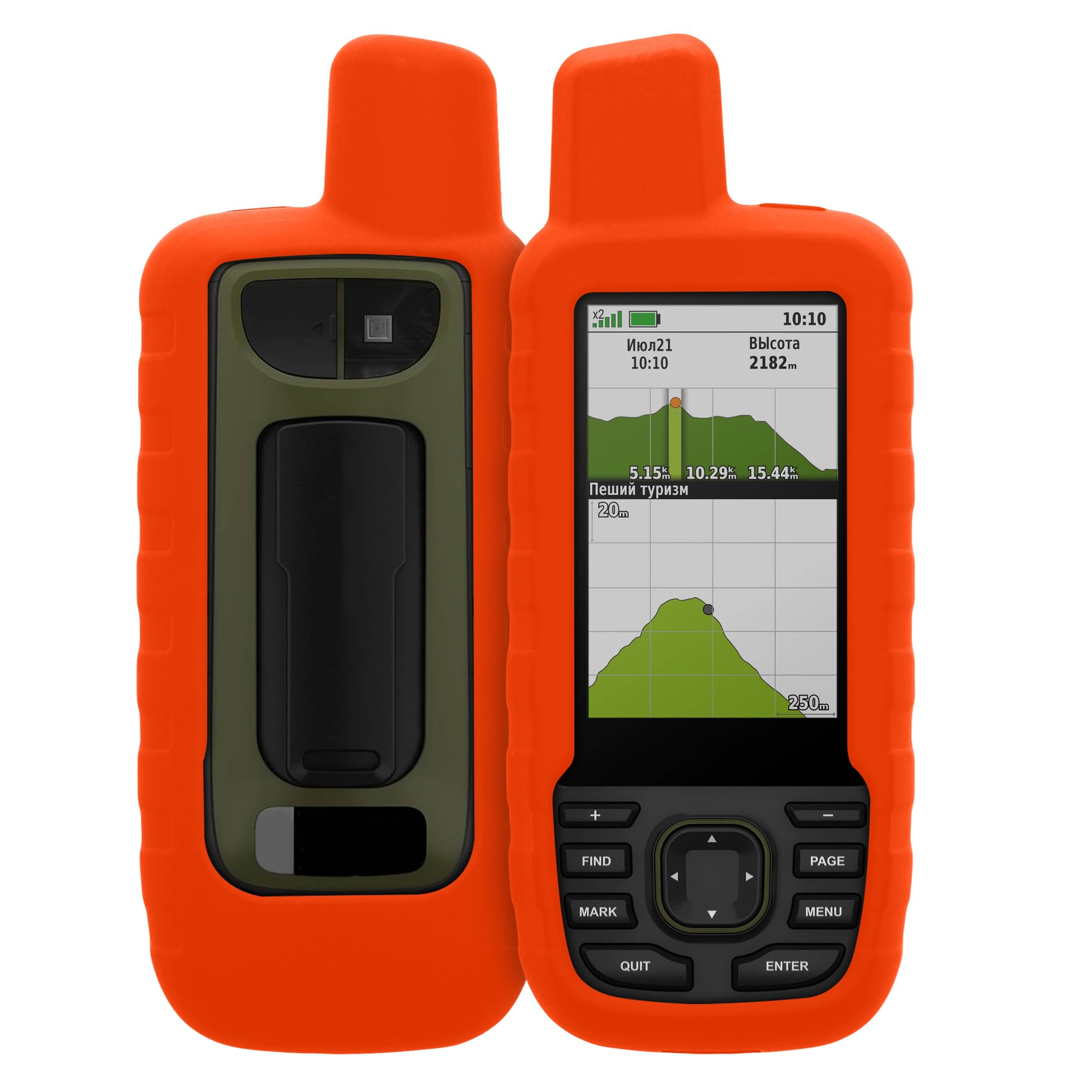 TUSITA Custodia Compatibile con Garmin GPSMAP 62 62s 62st 62sc 62stc 64 64s 64st 64sc 64x 64sx 64csx 65 65s - Custodia Protettiva in Silicone per Pelle - Accessori Navigazione GPS Palmare