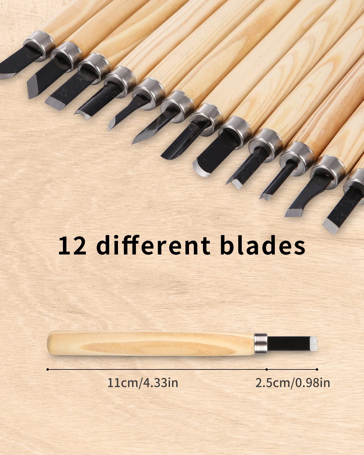 Zestaw narzędzi do rzeźbienia w drewnie, 22 PCS Wood Carving Tools, Wood Carving Knife Tools Ideal Carving Knife Set For Beginners, DIY Carving Set With Gloves.