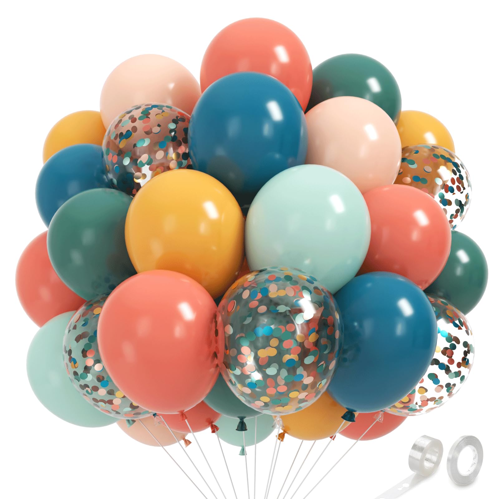 Black Gold Confetti Balloons - 50 Pack for Parties -7