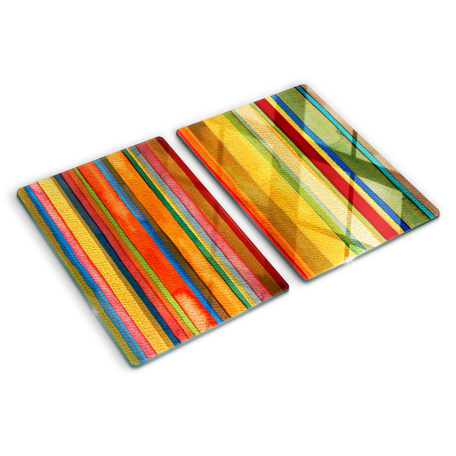 Planche à découper en verre coloré pour décorer la cuisine et servir vos apéritifs