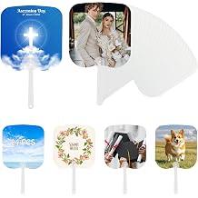 24 Pcs Sublimation Fans Blank, Double-Sided DIY Sublimation Hand Fans for Church Parties & Graduation Party Favors & Wedding Fan for Guests