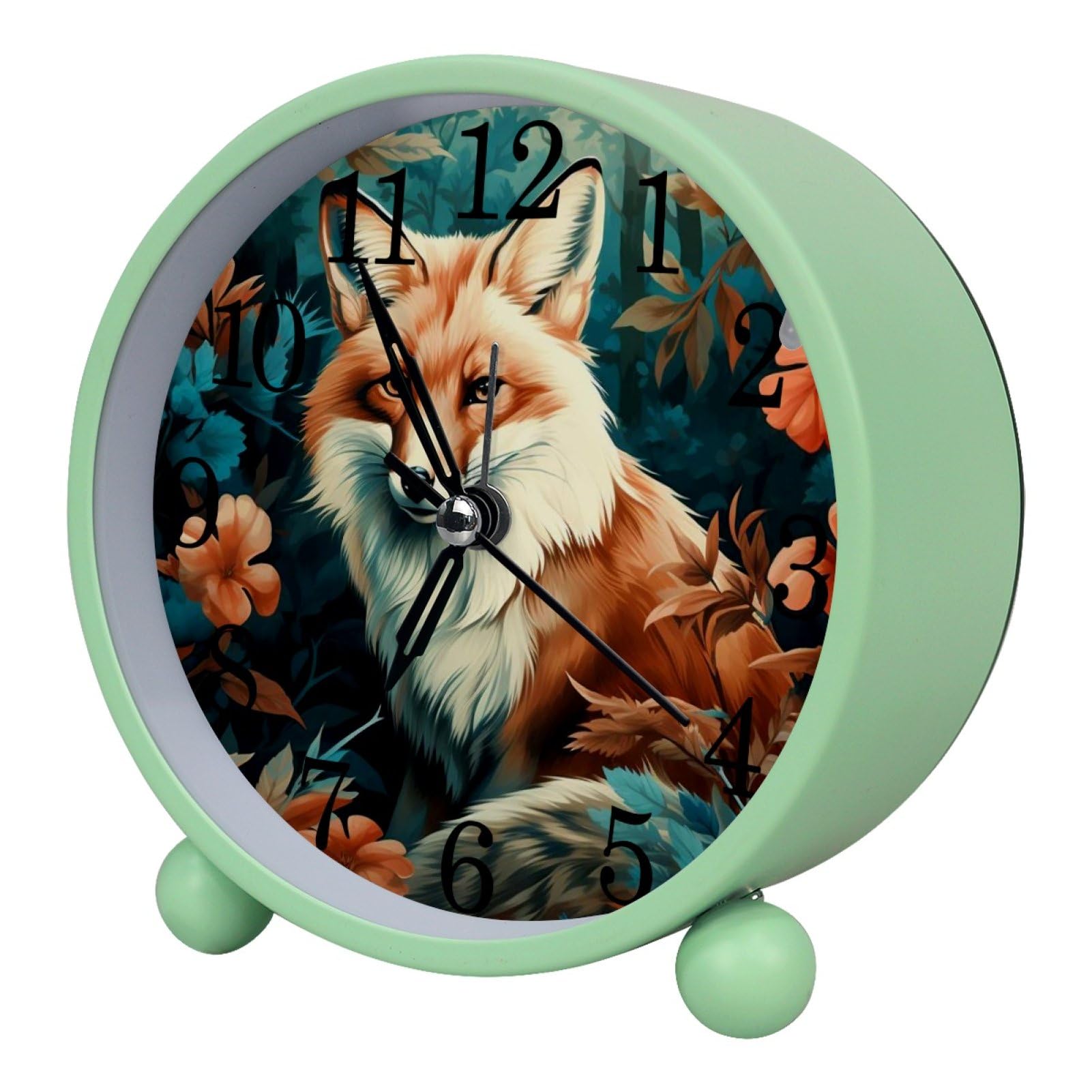 etoenbrc Battery Operated Clock Slient Plastic Table Clock Battery Operated Bedside Alarm Clock with Light for Bedroom Living Room(Color111)