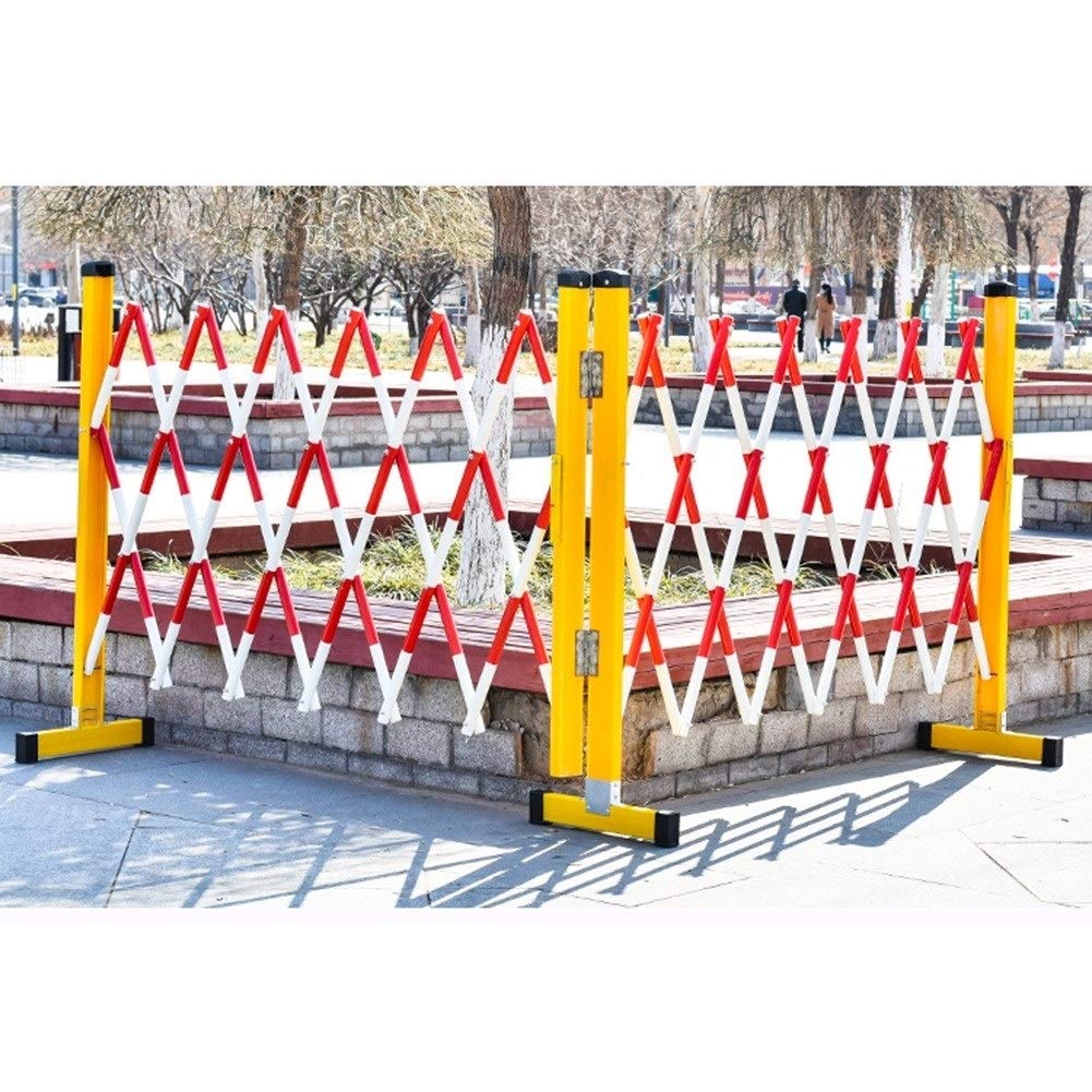 Rozszerzalna przenośna bariera bezpieczeństwa dla pieszych - mobilna bramka ogrodzeniowa do garaży, szkół, centrów handlowych, czerwona i biała, 1,2 x 6 m, idealne rozwiązanie do kontroli tłumu na