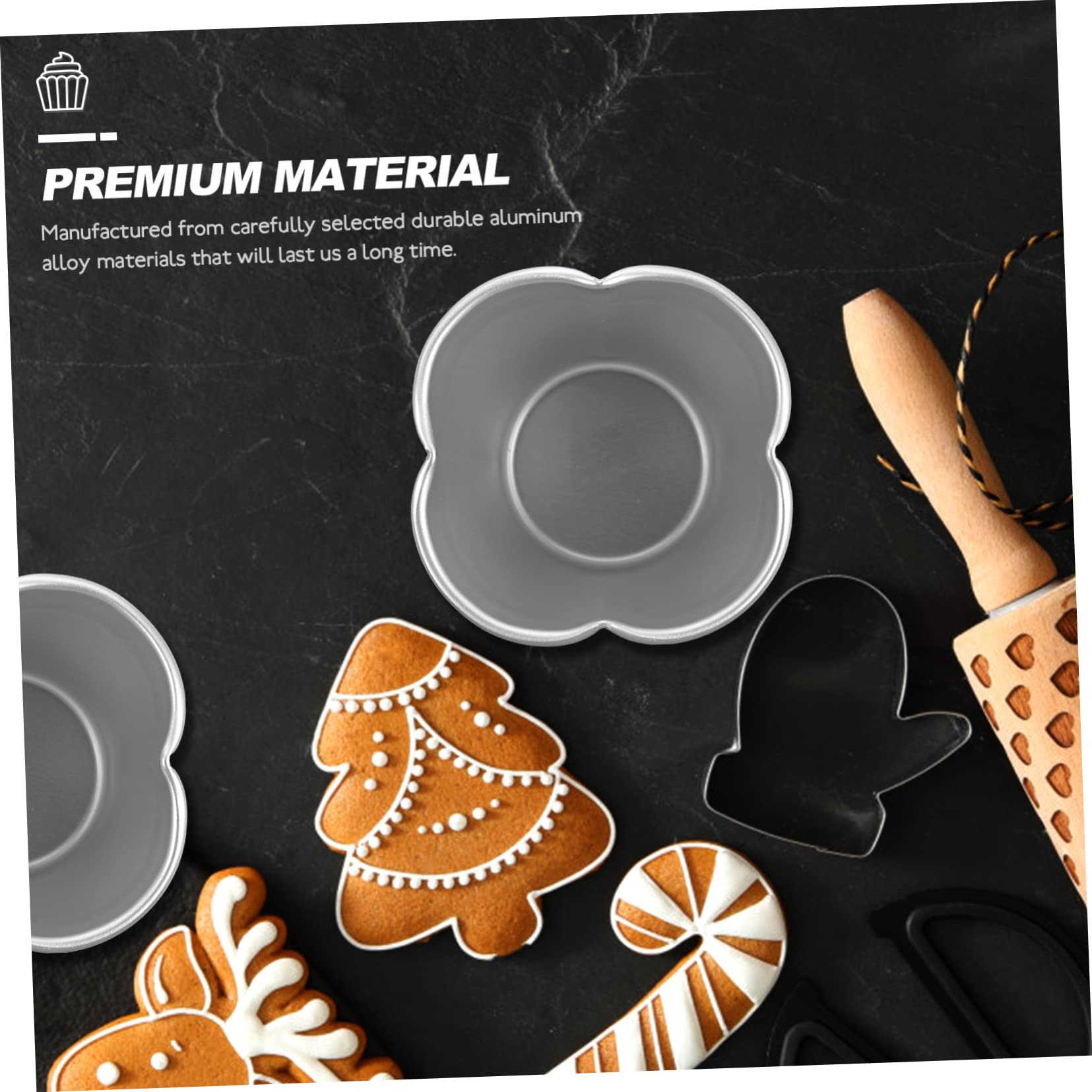 Amosfun 18 Piezas Molde De Torta Moldes Para Muffins Antiadherentes Mini Muffins De Pastel Para Torta Tazas De Aluminio Para Hornear s De Budín Silver Aleación De Aluminio