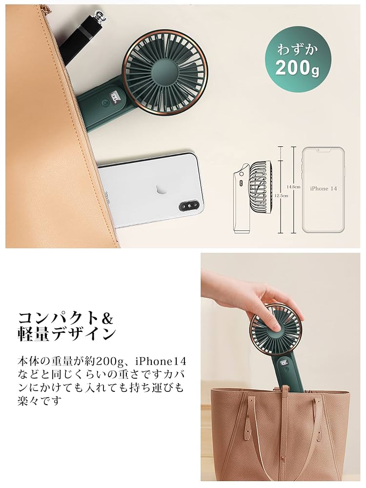 2023年最新型 BOIROS ハンディファン 手持ち扇風機 Amazon | 【2023年最新型】 ハンディファン 手持ち扇風機 静音