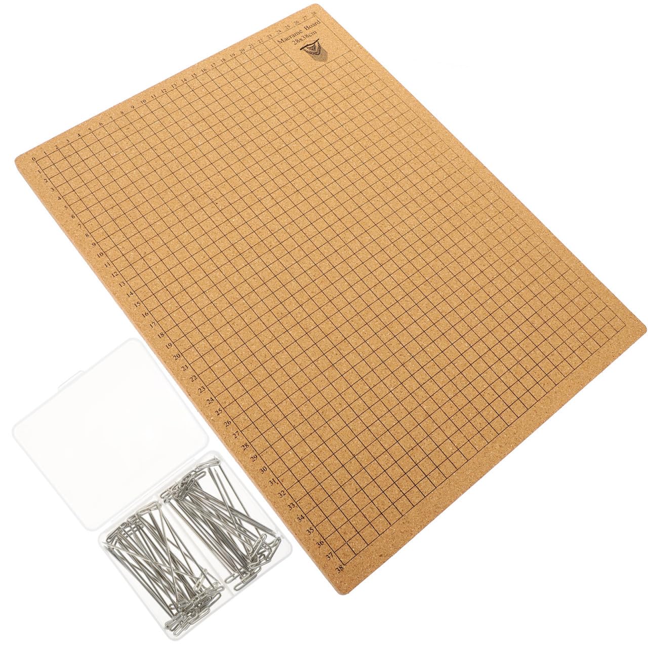Tablero de corcho para macramé con pines de acero inoxidable duraderos