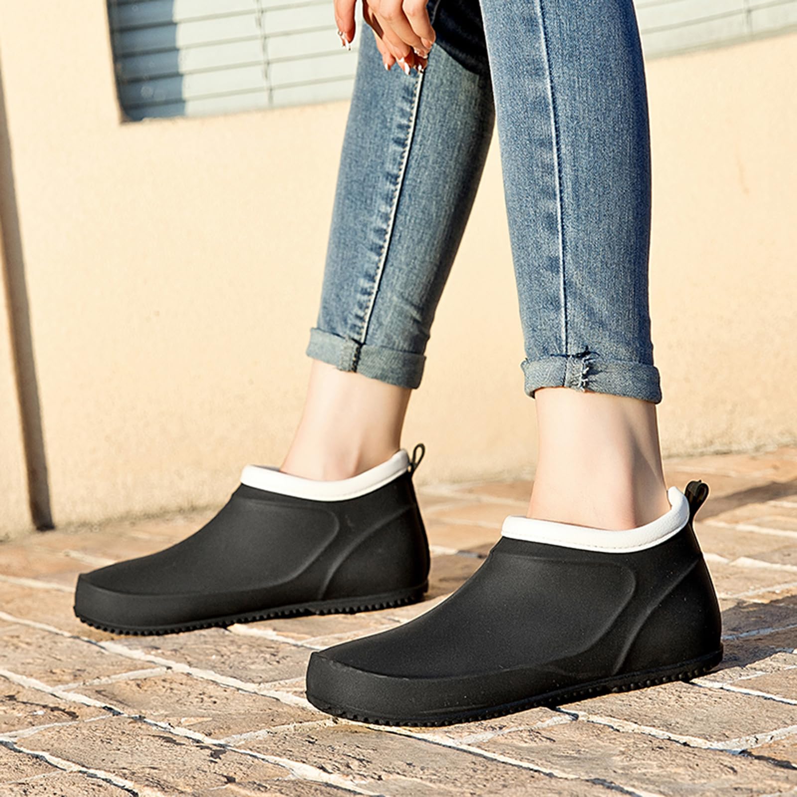 Stivali da Pioggia Donna Impermeabili Stivali Scarpe da Pioggia Scarpe da Giardinaggio Antiscivolo Scarpe