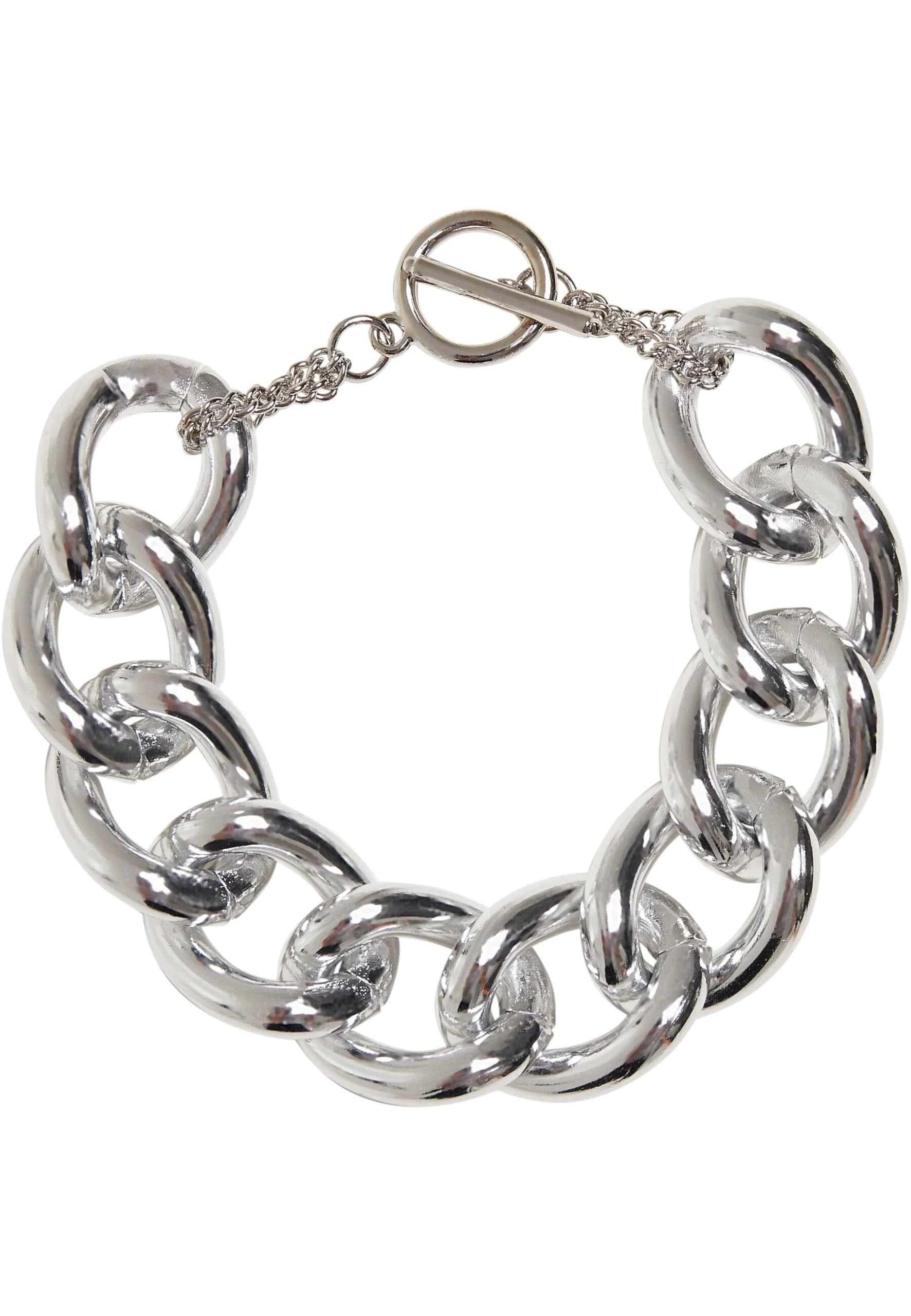 Urban Classics Accessories Flashy Chain Bracelet, L/XL, Metal, No Gemstone